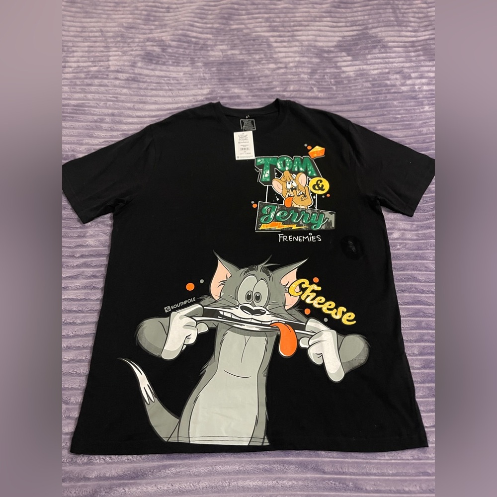 Tom & Jerry Graphic Black T-Shirt